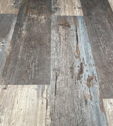Deco Products Rumba Light Blue/Brown/Grey/White Luxury Vinyl Plank Sample, 6 x 6 in, 8-mil Wear Layer
