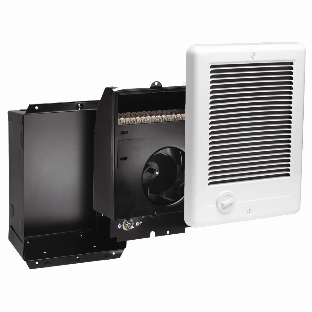 Com-Pak 2,000-Watt 240-Volt Fan-Forced In-Wall Electric Heater in White - Super Arbor