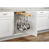 Rev-A-Shelf 6-in W x 5.06-in H 1-Tier Pull-Out Wood Soft-Close Cabinet Organizer with Adjustable Hooks