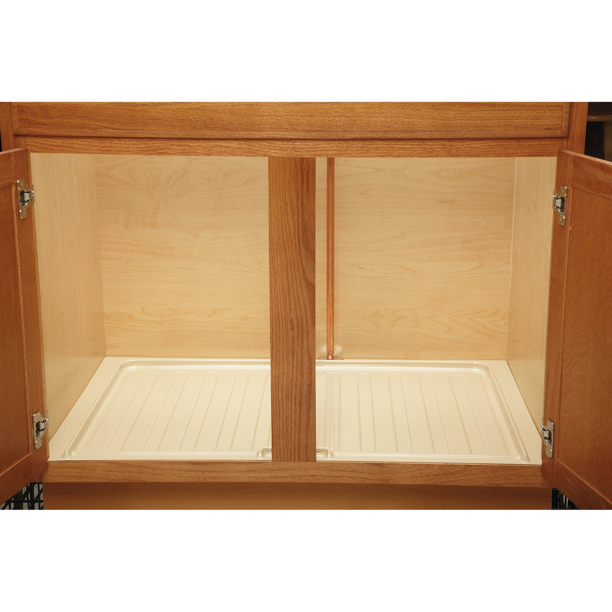 Rev-A-Shelf 28.5-in W x 3-ft L Metallic Silver Undersink Drip Tray, Molded Polymer