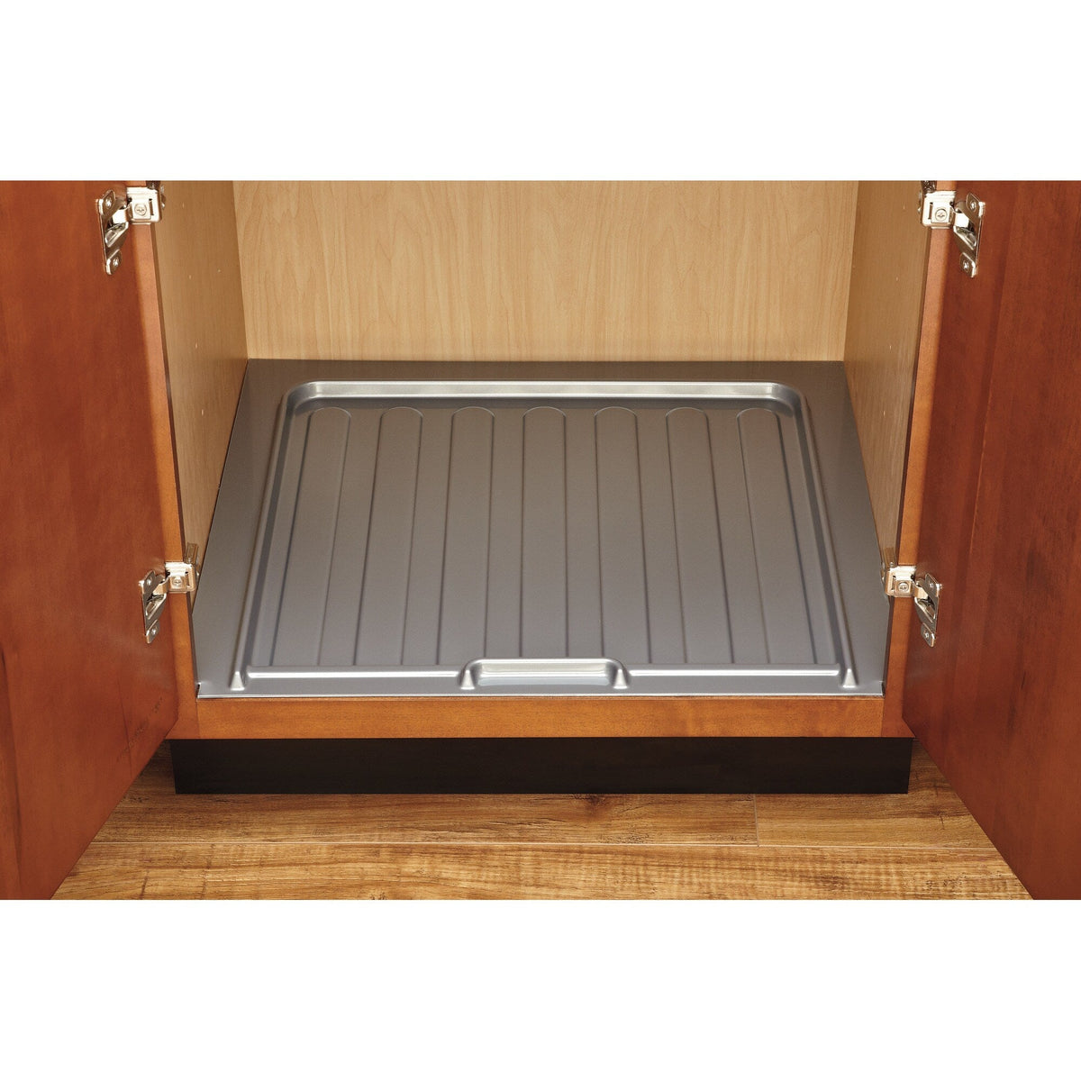 Rev-A-Shelf 34.5-in x 3-ft Metallic Silver Undersink Drip Tray, Molded Polymer