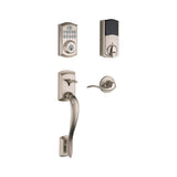 SmartCode 913 Touchpad Venetian Bronze Single Cylinder Electronic Deadbolt with Avalon Handleset and Tustin Lever - Super Arbor