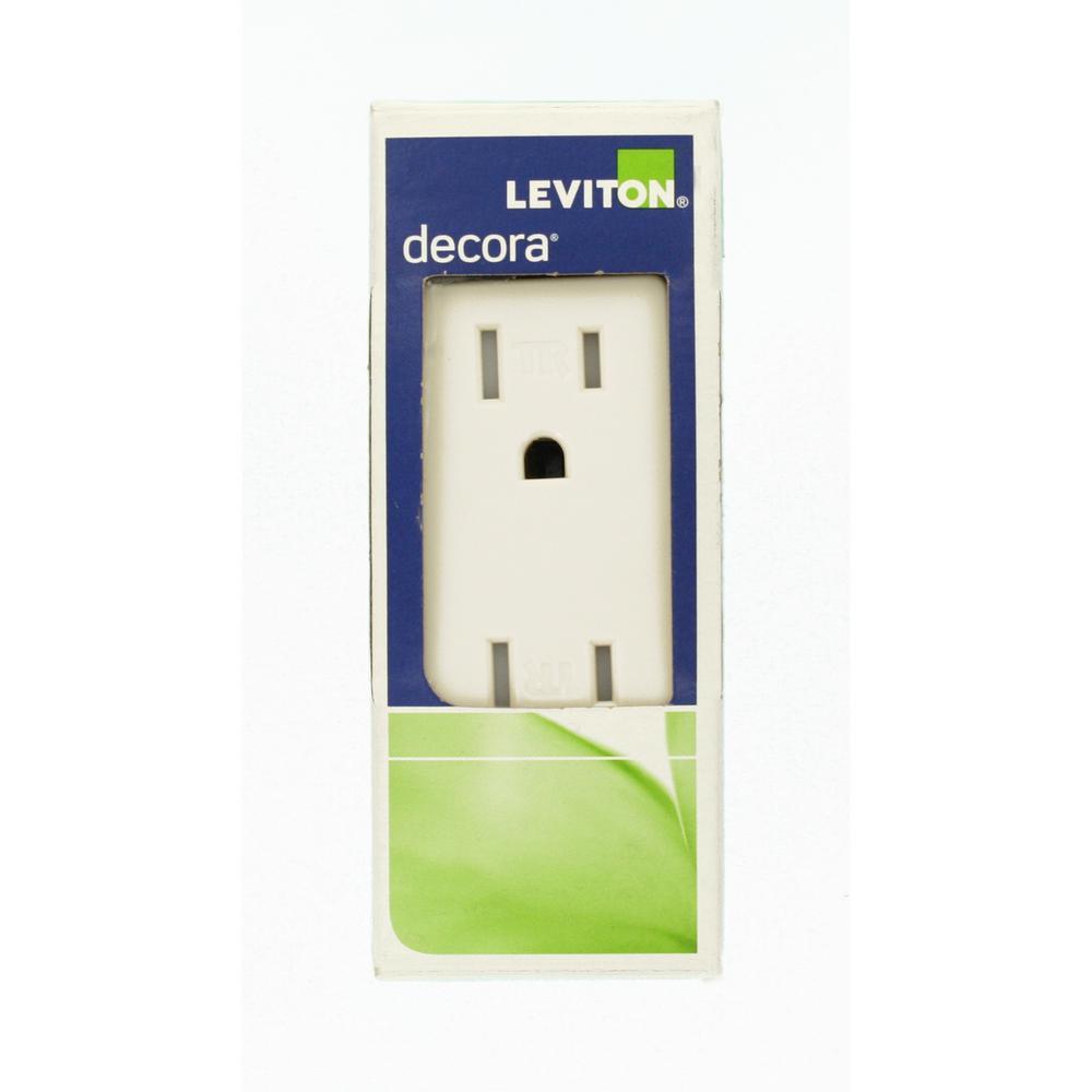 Decora 15 Amp Tamper-Resistant Duplex Outlet, Light Almond - Super Arbor