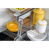 Rev-A-Shelf 32.25-in W x 21-in H 2-Tier Pull-Out Metal Cabinet Organizer, Chrome