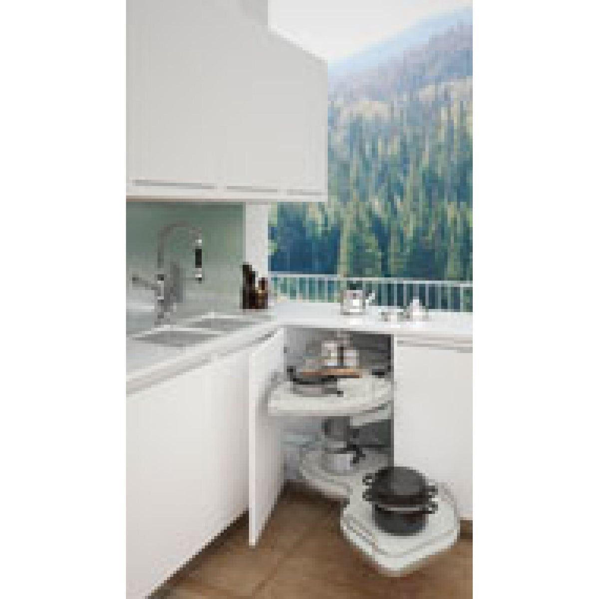 Rev-A-Shelf 4.75-in W x 2-in H x 14-in D Soft-Close Sliding Shelf Kit for Cloud Blind Corner Organizers, 1-Tier