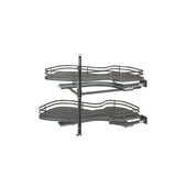Rev-A-Shelf Cloud 33-in W x 24.5-in H 2-Tier Blind Corner Cabinet Pull-Out Organizer, Orion Gray