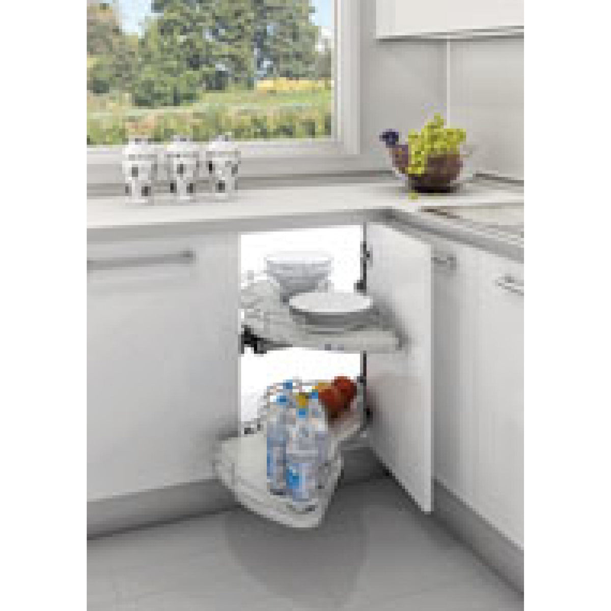 Rev-A-Shelf 4.75-in W x 2-in H x 14-in D Soft-Close Sliding Shelf Kit for Cloud Blind Corner Organizers, 1-Tier