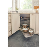 Rev-A-Shelf Cloud 33-in W x 24.5-in H 2-Tier Blind Corner Cabinet Pull-Out Organizer, Orion Gray