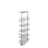 Rev-A-Shelf 13-in W x 58.25-in H 5-Tier Pull-Out Metal Soft-Close Pantry Organizer, Gray