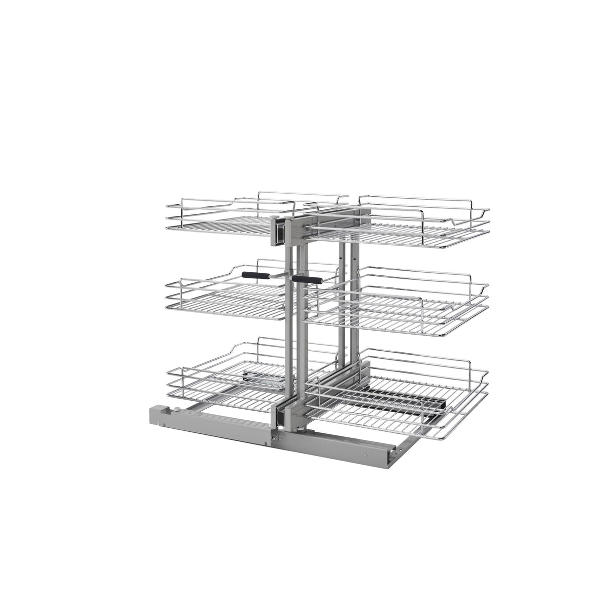 Rev-A-Shelf 32.25-in W x 24-in H 3-Tier Pull-Out Metal Soft-Close Blind Corner Cabinet Organizer
