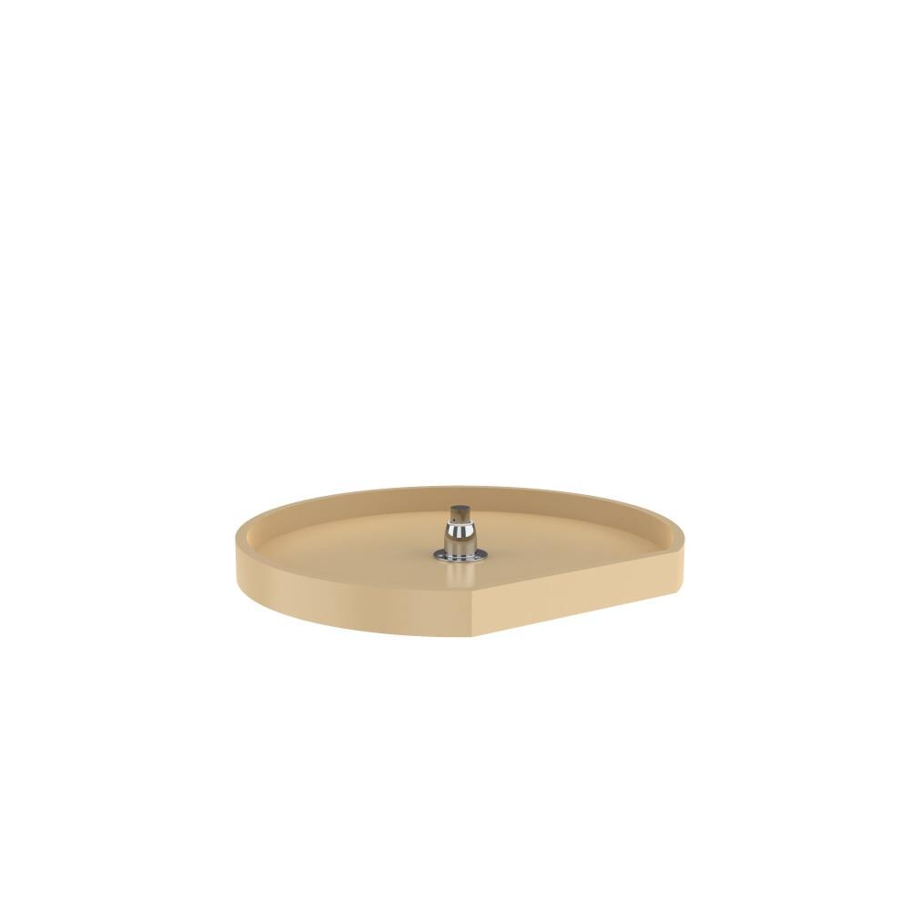 Rev-A-Shelf 22-in Almond Polymer D-Shape Lazy Susan, Bottom-Mount, 1-Tier