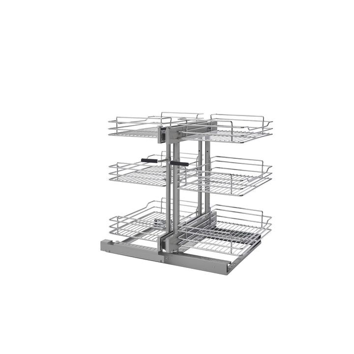 Rev-A-Shelf 26.25-in W x 24-in H 3-Tier Pull-Out Metal Soft Close Baskets & Cabinet Organizer