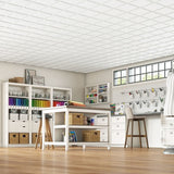 Armstrong Ceilings Cascade 24-in x 24-in Drop Acoustic Panel Ceiling Tiles, White, 12-Pack, 15/16-in Tegular Edge
