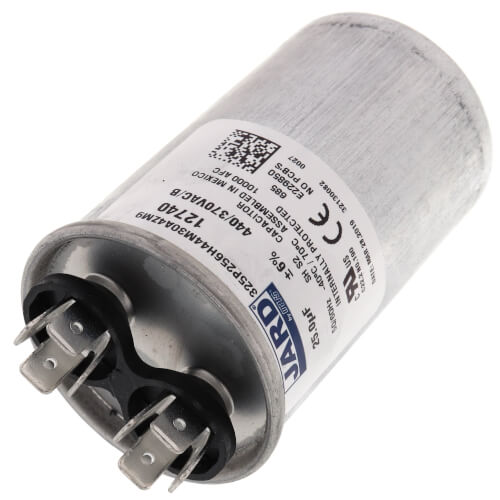 Jard 12740 capacitor - detail view (Voltage: 440v; MFD: 25)