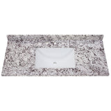 37 in. W x 22 in. D Stone Effects Vanity Top in Cold Fusion with White Sink - Super Arbor