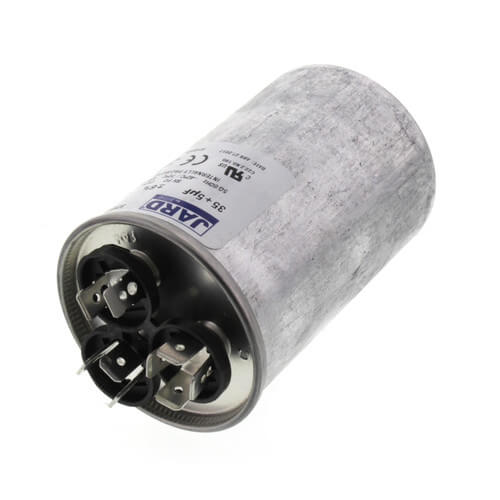 Jard 12783 capacitor - detail view (Voltage: 440/370V; MFD: 35/5)