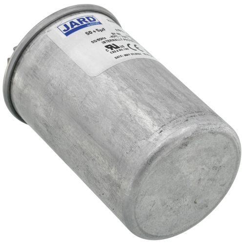 Jard 12790 capacitor - side view (Voltage: 440/370V; MFD: 50/5)