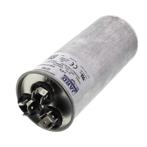 Jard 12792 capacitor - detail view (Voltage: 440/370V; MFD: 55/5)