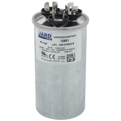 Jard 12801 capacitor - front view (Type: Capacitor; Voltage: 440/370V)