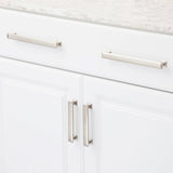 5 in. Center-to-Center Satin Nickel Poise Pull with Back Plate - Super Arbor