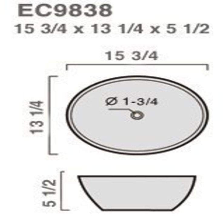 Elanti Oval Vessel Bathroom Sink in White