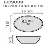 Elanti Oval Vessel Bathroom Sink in White
