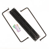 48-Port eXtreme Cat 6+ Flat 110-Style 2RU Patch Panel with Cable Management Bar, Black - Super Arbor