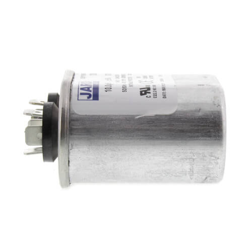 Jard 12908 capacitor - side view (Voltage: 370V; MFD: 10)