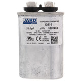 Jard 12914 capacitor - front view (Voltage: 370V; MFD: 20)