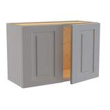 Home Decorators Collection Grayson 27 in. W x 12 in. D x 18 in. H Assembled Plywood Wall Bridge Kitchen Cabinet in Pearl Gray with Soft Close