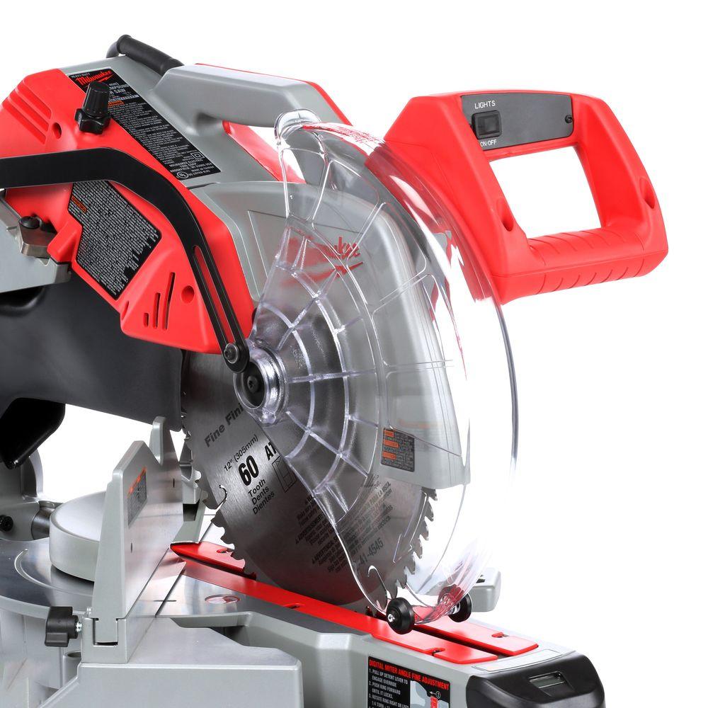12 in. Sliding Dual Bevel Miter Saw with Folding Miter Saw Stand - Super Arbor