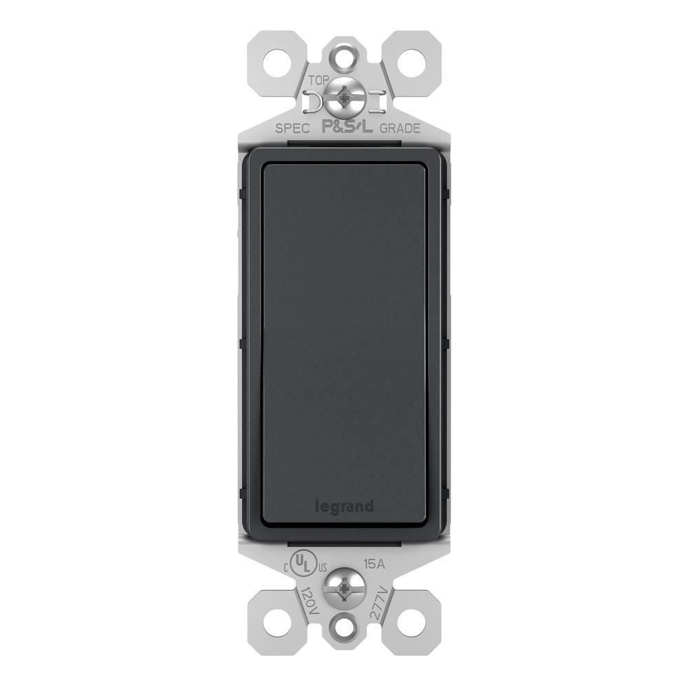 radiant 15 Amp 120 Volt Single-Pole Rocker Light Switch, Nickel - Super Arbor