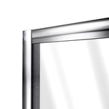 Flex 38 to 42 in. x 72 in. Framed Pivot Shower Door in Chrome - Super Arbor