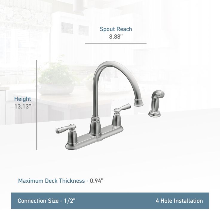 Banbury High-Arc 2-Handle Standard Kitchen Faucet with Side Sprayer in Spot Resist Stainless