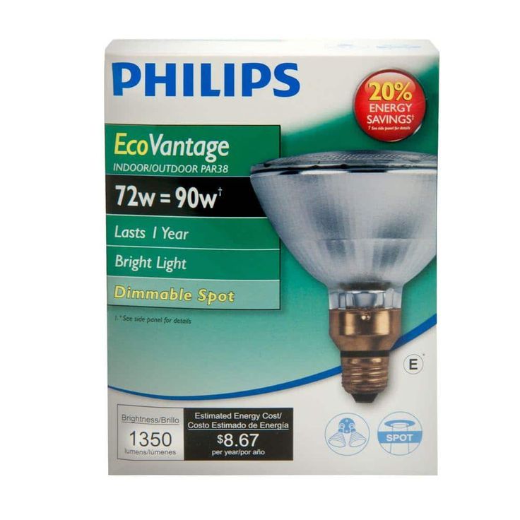 Philips 72-Watt Equivalent Halogen PAR38 Indoor/Outdoor Spotlight Bulb