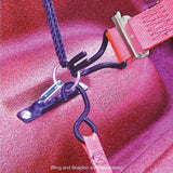 2 Pack - 8 ft. x 1 in. S-Hook Ratchet Strap with Hook and Loop Storage Fastener in Red - Super Arbor