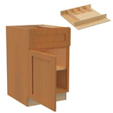 Home Decorators Collection Newport 15 in. W x 24 in. D x 34.5 in. H Assembled Plywood Base Kitchen Cabinet in Cinnamon with Cutlery Soft Close LH