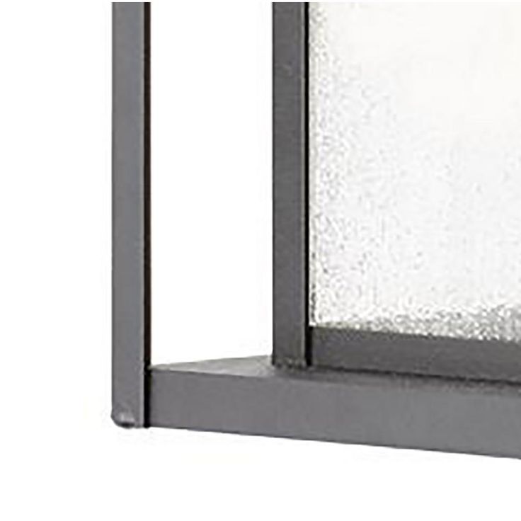 Black Outdoor Seeded Glass Dusk to Dawn Wall Lantern Sconce