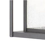 Black Outdoor Seeded Glass Dusk to Dawn Wall Lantern Sconce