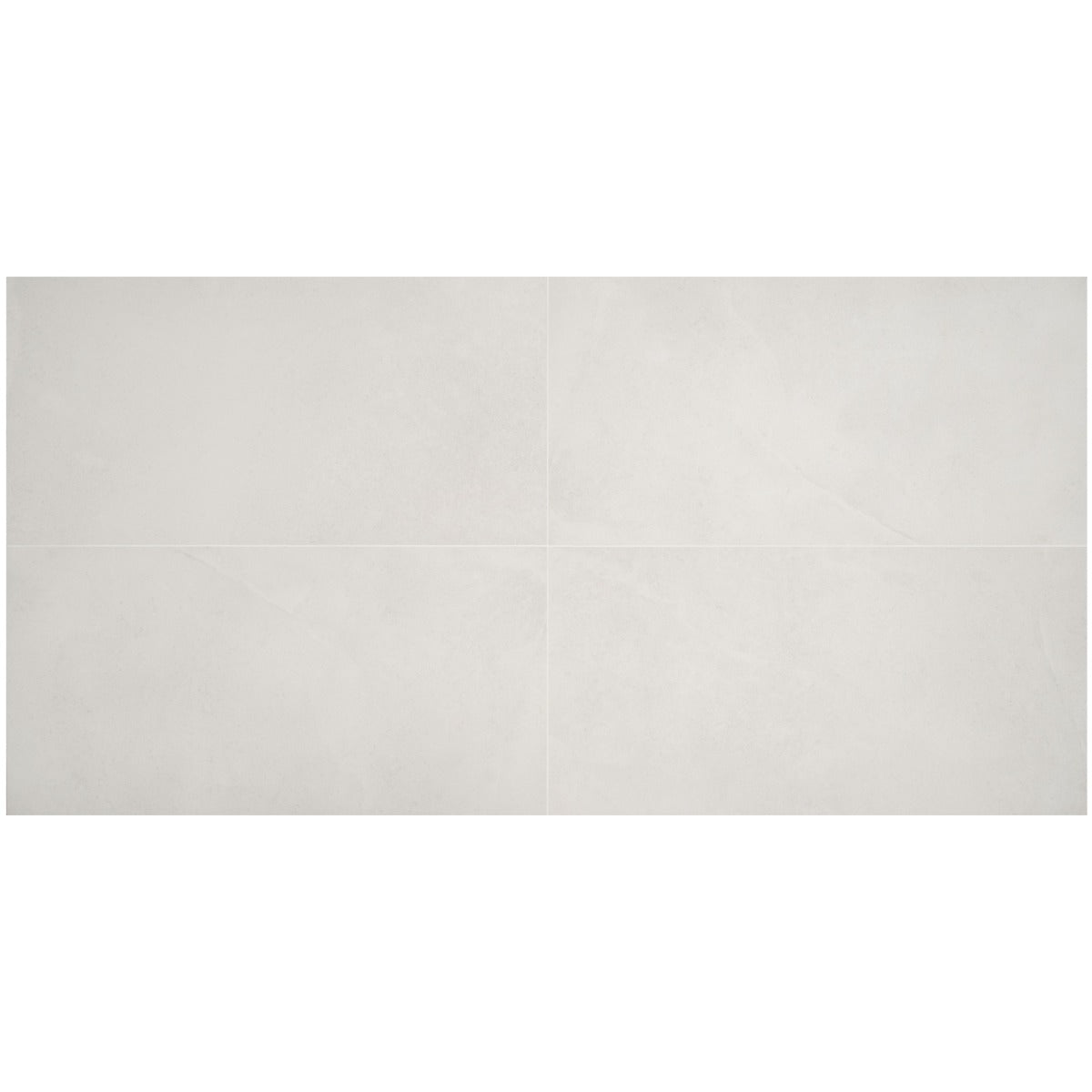 Lux Tile New Rock Perla White Matte Porcelain Tile 24x48