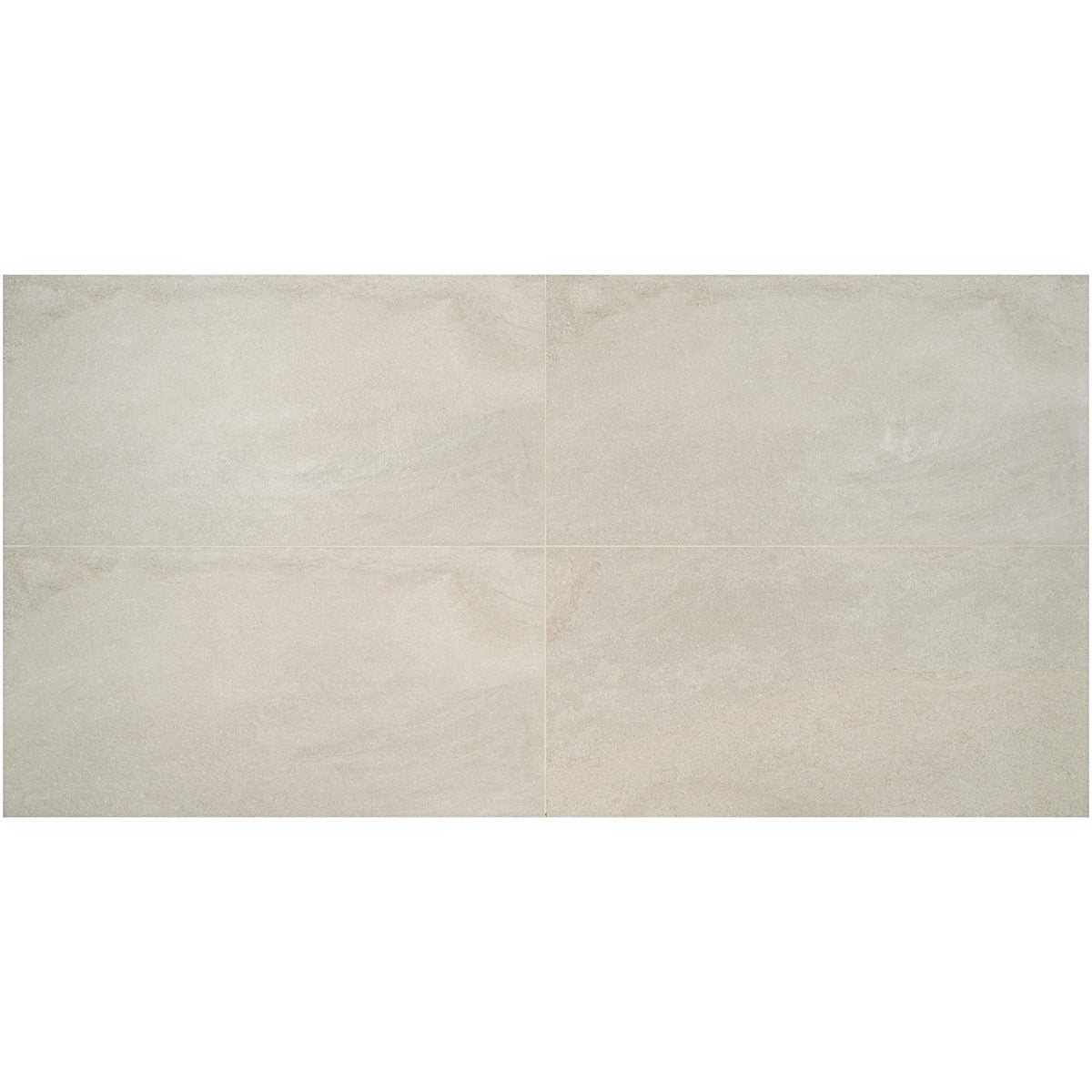 Acadia Linen White 24x48 Matte Porcelain Tile - Limestone Look