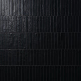 Wabi Sabi Coal Black Matte Ceramic Tile 1.5x9