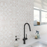 Annabelle Gray 8-in x 8-in Glazed Porcelain Encaustic Floor Tile (0.42-sq. ft/ Piece)