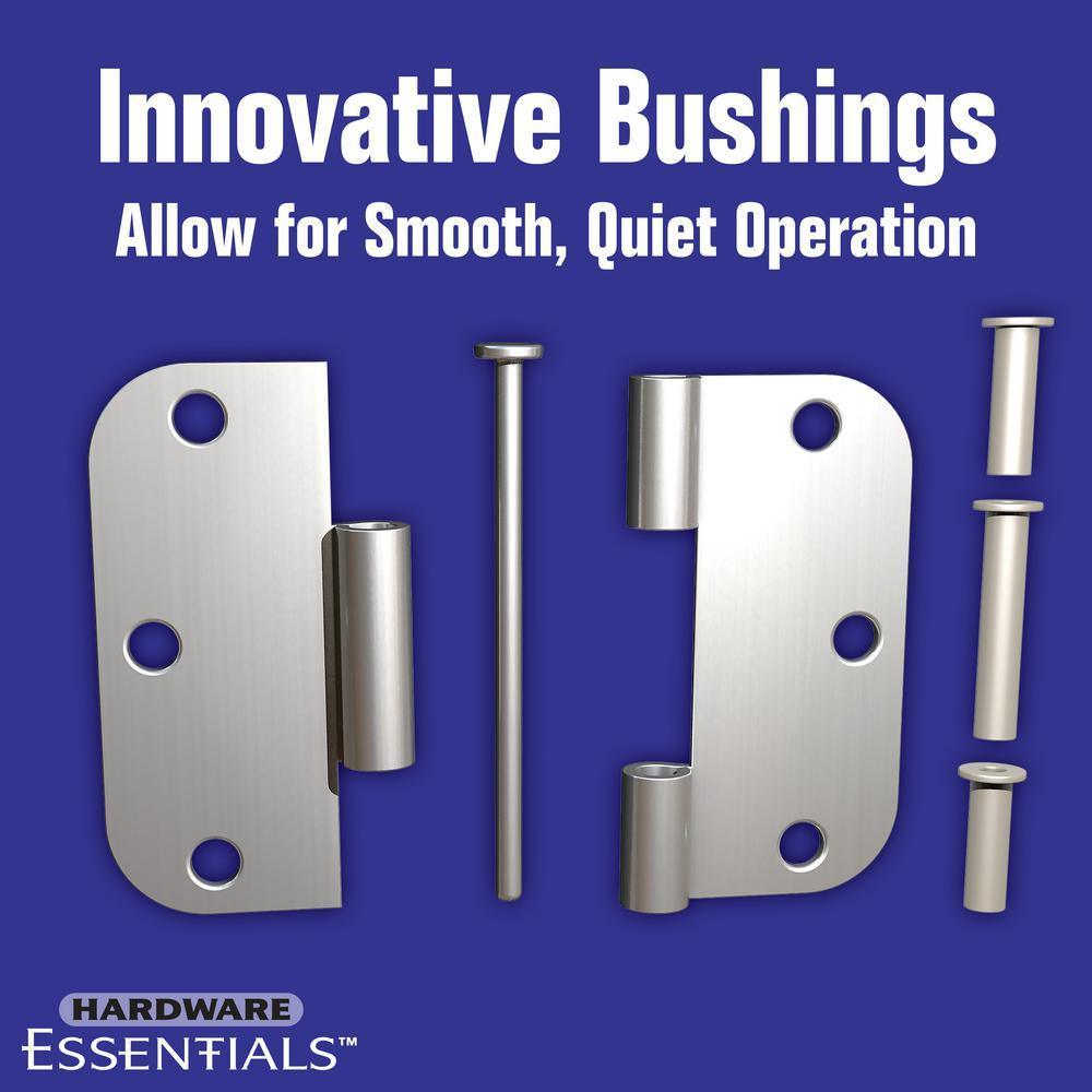 5/8 in. Satin Nickel Squeak Proof Hinge (3-Pack) - Super Arbor