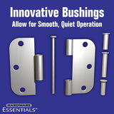 5/8 in. Satin Nickel Squeak Proof Hinge (3-Pack) - Super Arbor