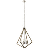 Kichler Deryn 4-Light Distressed Gray Farmhouse Cage Chandelier