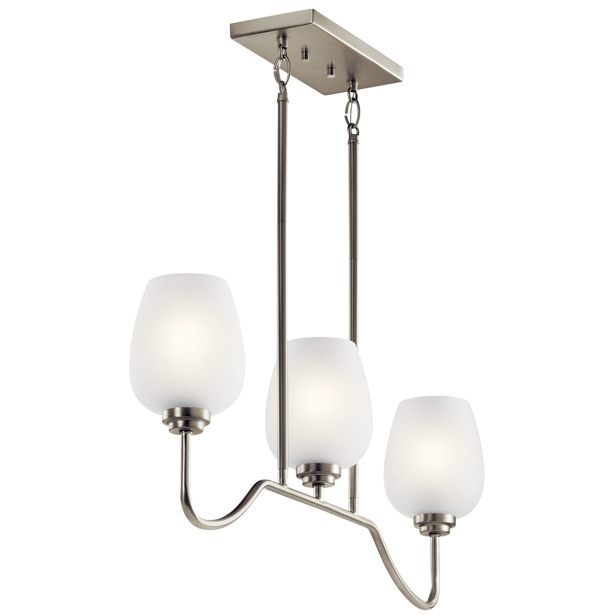 Kichler Valserrano 3-Light Brushed Nickel Traditional Chandelier