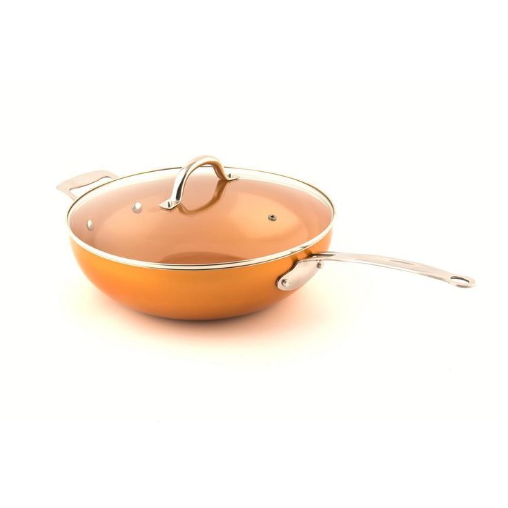 Non-Stick Wok with Lid, 12 in. with Riveted Steel Handle