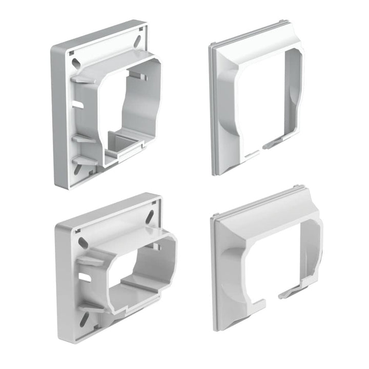 Deckorators 3.625-in x 1.25-in Grab and Go Classic White Plastic Rail Bracket (4-Pack)