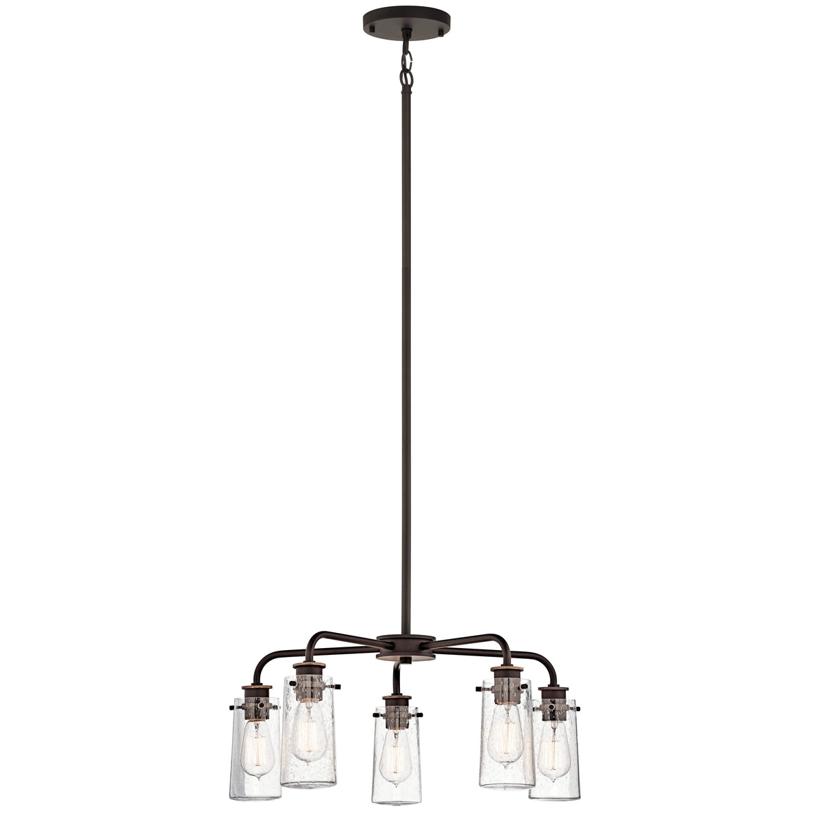 Kichler Braelyn 5-Light Antique Bronze Farmhouse Chandelier